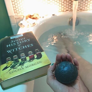 Squid Ink Bath Bomb Black Bath Bomb Goth Bath Bomb Halloween Bath Bomb Mermaid Bath Bomb Bath Bomb Made Fresh Ready To Ship image 7