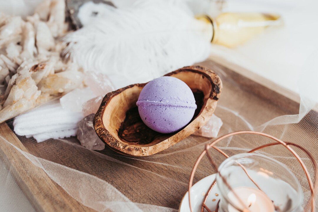 Luna Bath Bomb Lavender Bath Bomb Staycation Self Care Lavender Freesia Floral Bath Bomb Vegan
