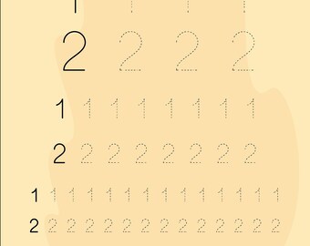 Learning Numbers Preschool Worksheets PDF, Kids Tracing and Matching Activity