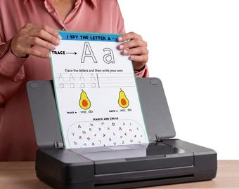 Alphabet Tracing & I Spy Letter Worksheets, A-Z Handwriting Practice PDF Printable