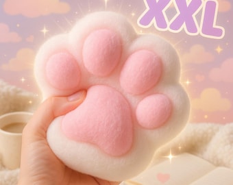 Giant Pink Cat Paw Squishy – Jumbo Kawaii Stress Relief Toy – Large Soft Fidget for Anxiety – Cute Gift for Cat Lovers & Teens