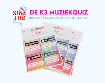 Sing Hit: K3 Music Quiz Game – Printable Card Game – Music Fun with Original K3 Songs – Party Game