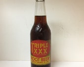TRIPLE XXX Root Beer Bottle with Applied Ceramic Label
