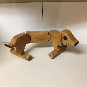 Bill Chase Dachshund Wood Pull Toy