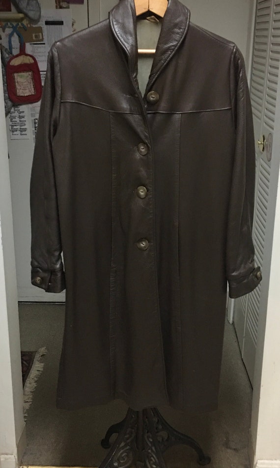 1960s Deerskin Leather Coat, Women's Petite