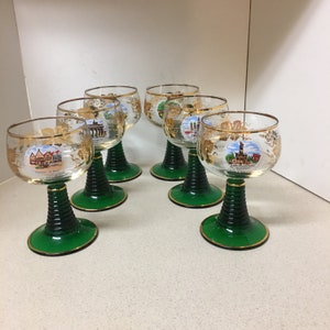 22K German Beehive Roemer Goblets
