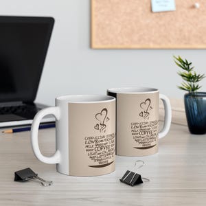 Coffee Lover&#39;s Mug - Perfect Gift for Birthdays, Coffee Enthusiasts, Cozy Mornings, and Valentine&#39;s Day, 11oz White Mug