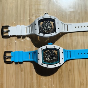 Men's Luxury Skeleton Rubber Strap Personalized Watch