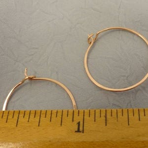 A Set of Rose Gold Filled Hoops image 3