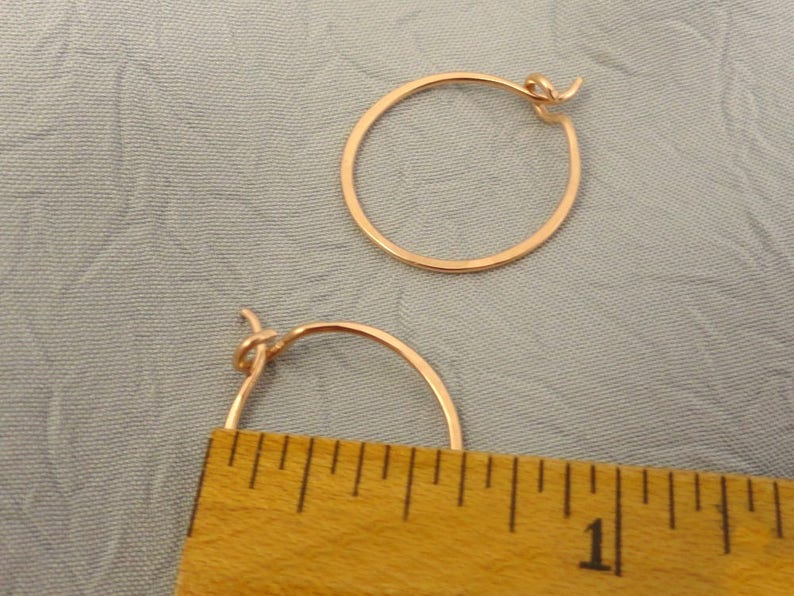 A Set of Rose Gold Filled Hoops image 2