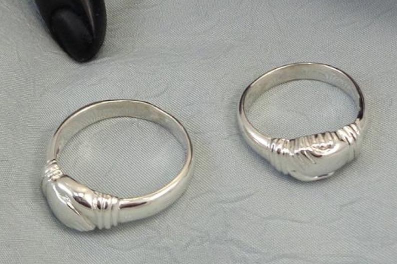 Sterling Silver Hand Ring Etsy