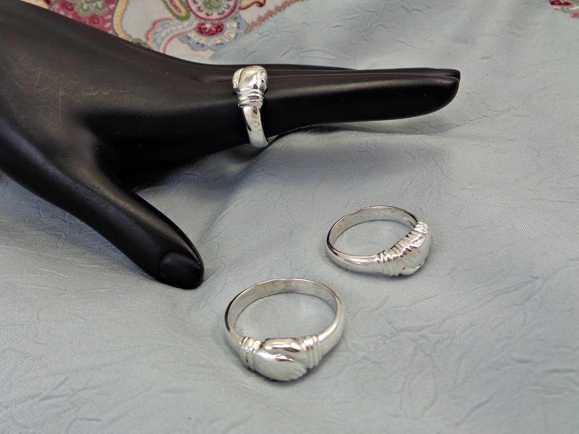 Sterling Silver Hand Ring Etsy