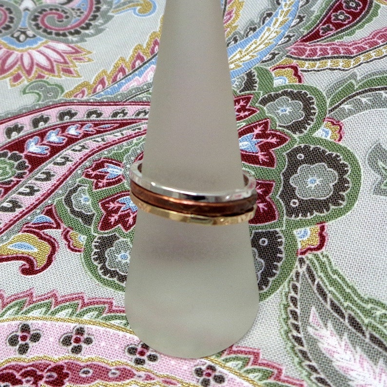Set of Tri Metal Stacking Rings: Sterling Copper and Gold | Etsy