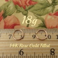Tiny Rose Gold Filled 18g Endless Hoops