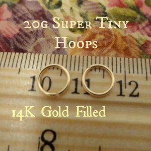 Super Tiny Gold Filled Hoops