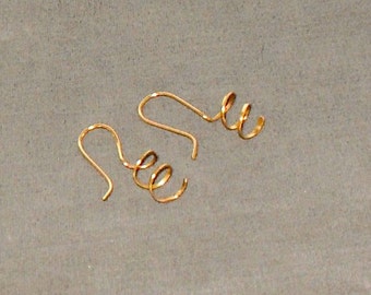 Gold Filled Corkscrew Earrings