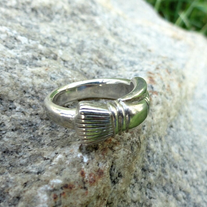 Sterling Silver Paint Brush Ring Etsy