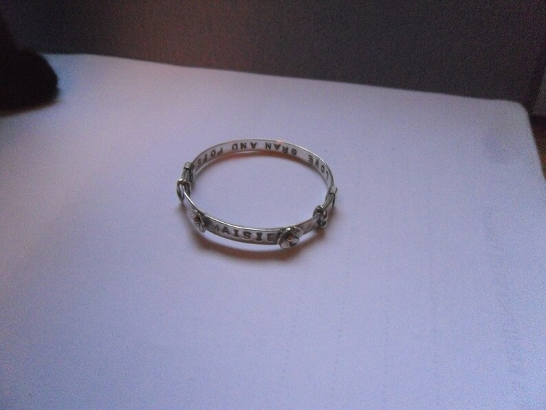 Personalised Sterling Silver Baby Bangle Gift Christening Etsy