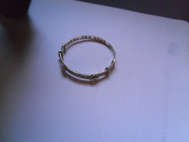 Personalised Sterling Silver Baby Bangle Gift Christening Etsy