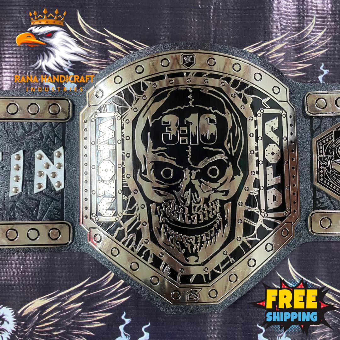 STEEN KOUD AANGEPAST Steve Austin Legacy Wrestling Championship Replica titelriem 2 MM/4 MM messing/zink
