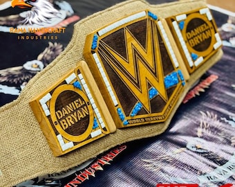 Door Daniel Bryan geïnspireerde replica titelriem van het kampioenschap worstelen op maat 12 mm hout