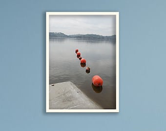 Minimalist Lake Wall Art: Trendy Nature Print (Digital Download)
