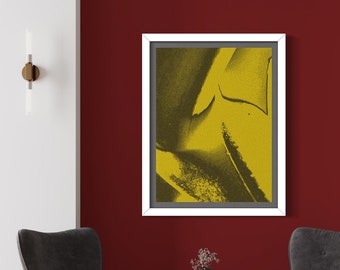 Minimalist Botanic Wall Art: Modern Plant Print (Digital Download)
