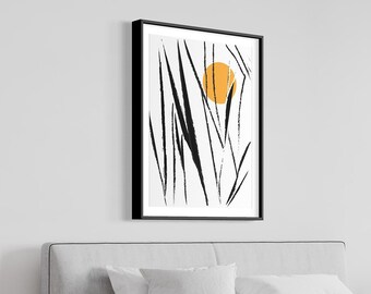 Minimalist Sunset Wall Art: Nature Photography Print (Digital Download)