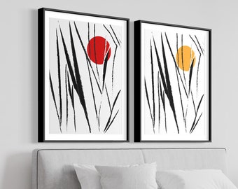 Minimalist Sunset Wall Art Set: Nature Photography Prints (Digital Download)
