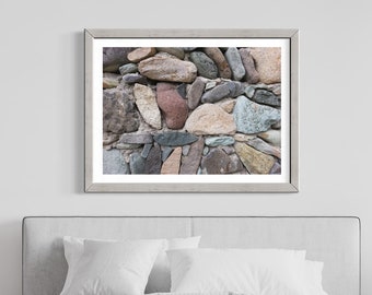 Minimalist Stone Wall Art Print: Nature Photography (Digital Download)