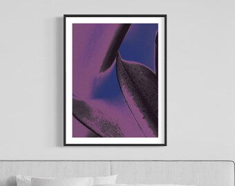 Minimalist Botanic Wall Art: Purple Plant Print (Digital Download)