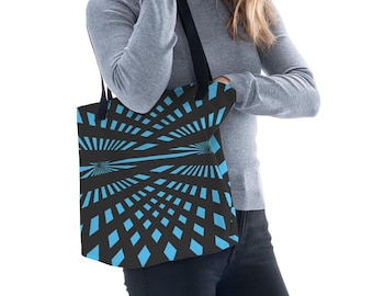 Printed tote bag for women, reusable statement bag, beach bag tote, shoulder bag for women, every day shopping bag