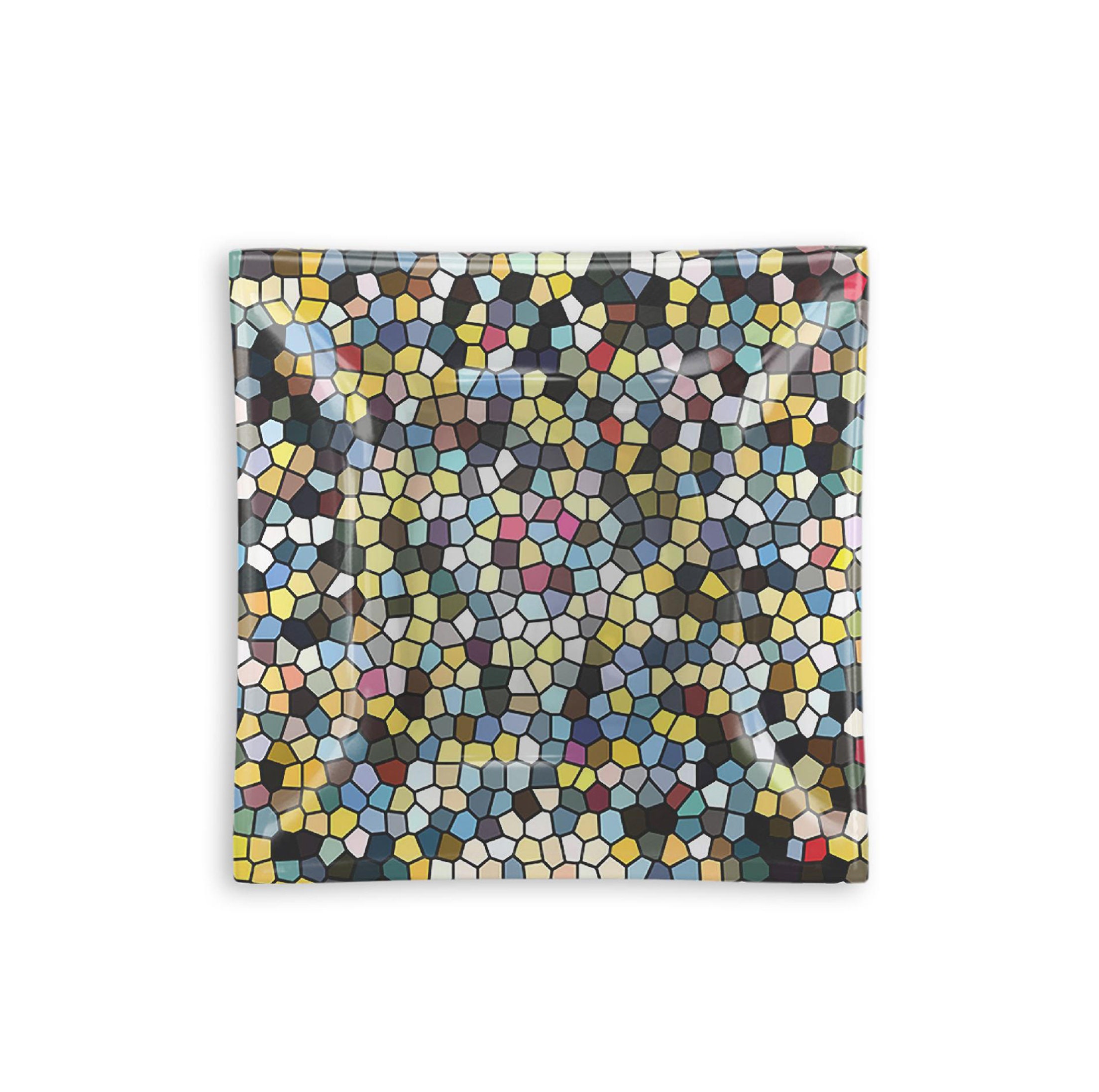 Glass Tray Square Serving Tray Original Art Glassware. Etsy UK