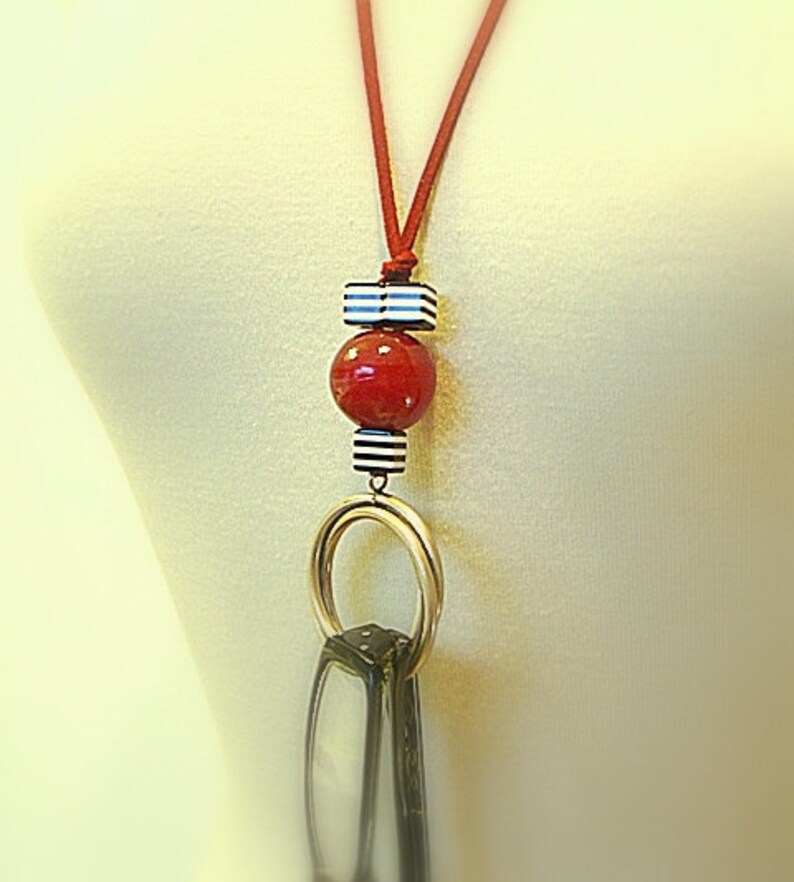 Eyewear Holder Eyeglass Chain Necklace Vintage Ring Etsy