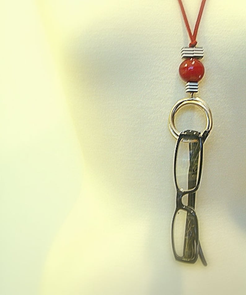 Eyewear Holder Eyeglass Chain Necklace Vintage Ring Etsy
