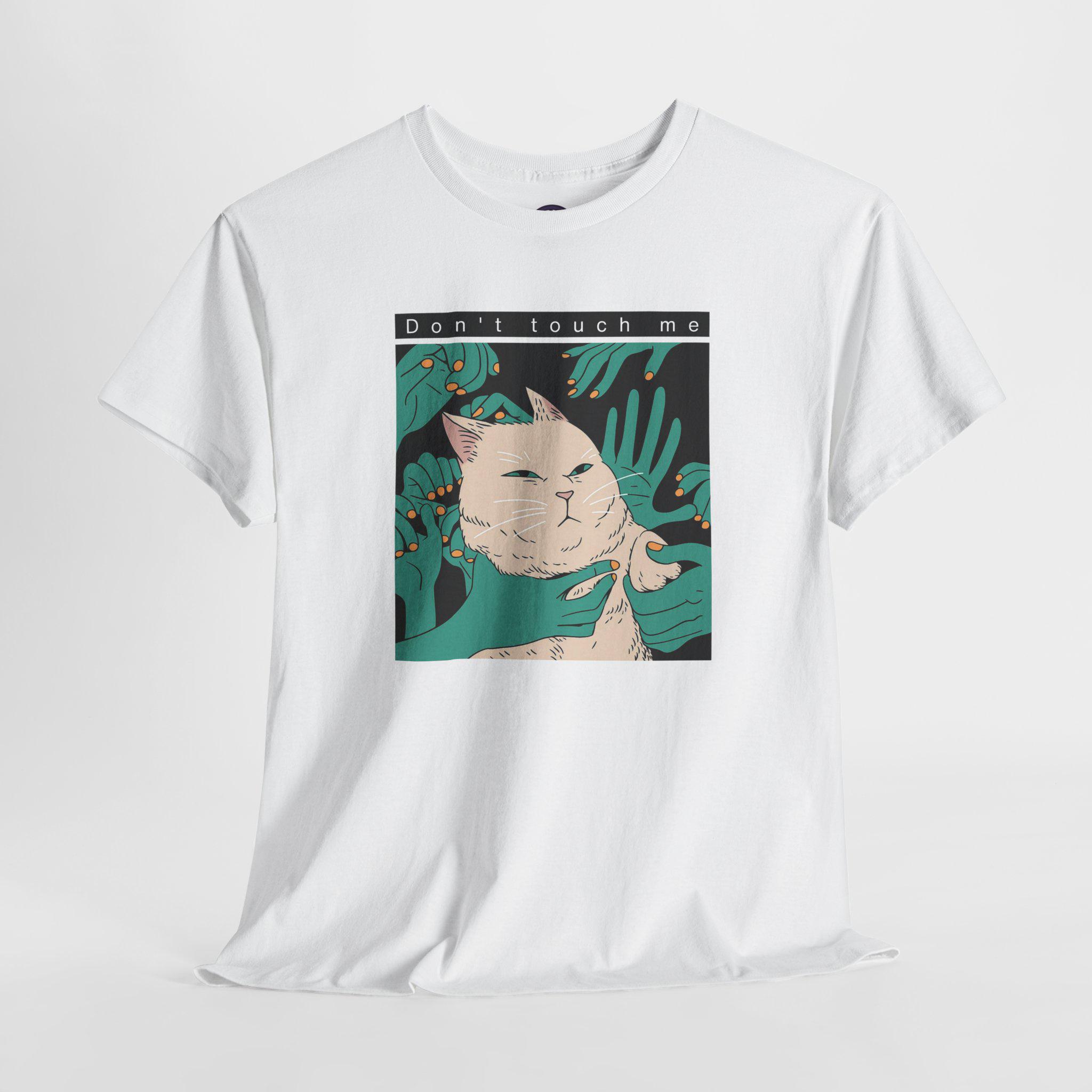 Grumpy Cat Minimalist T-Shirt - Funny Cat Lover Shirts For Women & Men