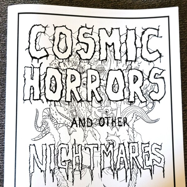 Horror Art Coloring Etsy