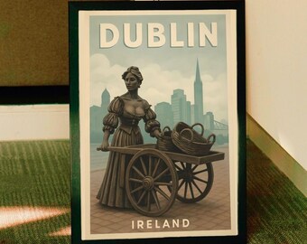 Vintage Dublin's Iconic Molly Malone Statue, Temple Bar, Dublin, Ireland
