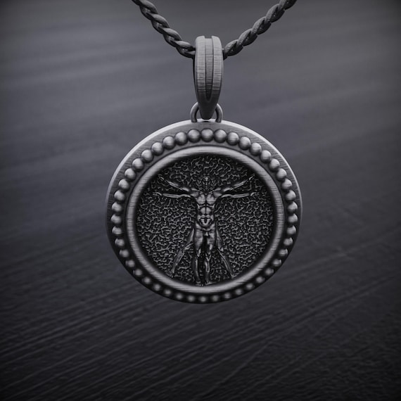 Vitruvian Man Necklace | Silver | CRAFTD London