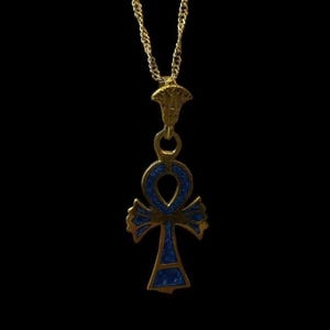Handmade Cross Key of Life Pendant made in Egypt , Protection Key of Life