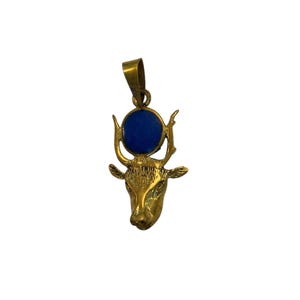Goddess Hathor Unique Pendant in the cow form made in Egypt , Rare Jewlery