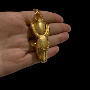 Goddess Hathor Unique Pendant in the cow form made in Egypt , Rare Jewlery