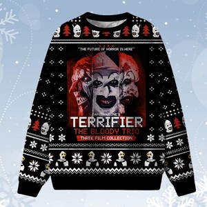 Sweat à Capuche Terrifier Art The Clown – Design Horreur Noir, Blanc, Rouge, Streetwear Pour Halloween, Fans De Films - 9