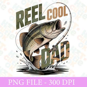 Retro Reel Cool Dad Png, Wishin&#39; I Was Fishin&#39; Png, Fishing Dad Shirt Design Png, FatherHood Png, Fathers Day Gift, Dad Birthday Gift Png
