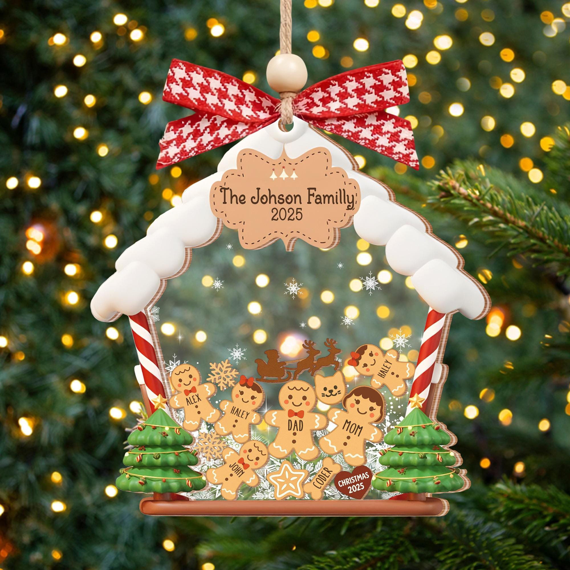 Nome Gioia Adesivi Personalizzati Di Buon Natale Con Omino Di Pan Di Zenzero, Adesivi Regalo Di Natale Per Scatole, Sigilli Per Buste O Confezioni Regalo - Italia Adesivi Natalizi Per Frigorifero - Foto 4