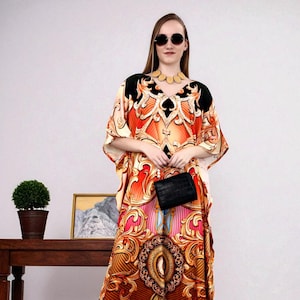 Handgemachtes Boho Kaftan Kleid aus Baumwolle | Leichtgewicht Plus Size Maxi | Mutterschaftsfreundlicher Strandüberzug