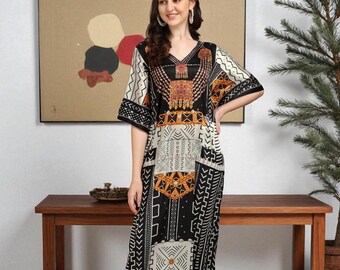 Everyday Kaftan for Women | Versatile Loungewear | Relaxed Fit Tunic | Comfortable Stylish Home Outfit