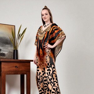 Festival Bereit Batik Kaftan Kleid | Leichte Baumwolle | Plus Size Lounge & Umstandsmode