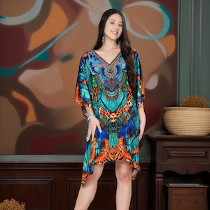 Boho Luxe Kaftan Dress | Silk Maxi Kaftan | Plus Size Resort Wear | Beach Cover Up | Maternity, Festival, Lounge, Vacation Style