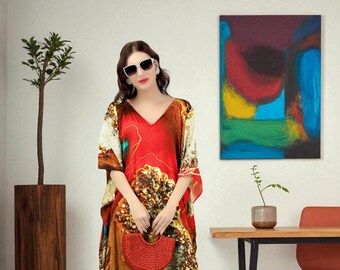 Robe caftan brodée main | Maxi coton léger | Vêtements de mariage et pour occasions spéciales grande taille
